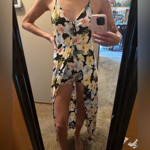 Size small floral maxi romper dress - worn once! Perfect to dress up or down